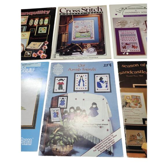 Cross Stitch Books Lot of 8 Various Arts & Crafts Patterns & Designs Needlework - Picture 3 of 6